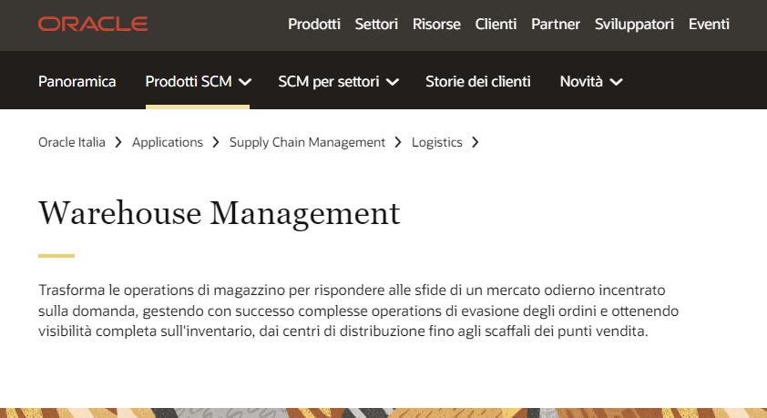 inventory management software - warehouse management oracle