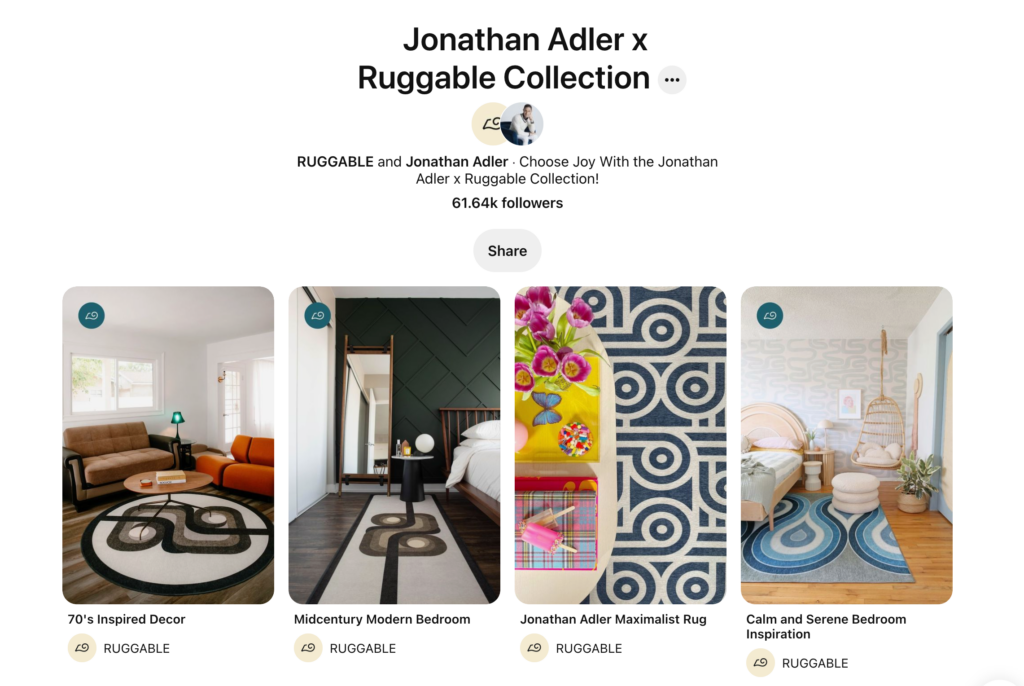pinterest - collaborazione ruggable e jonathan adler